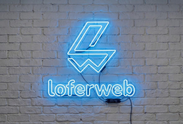 logo loferweb luz neon